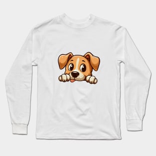 Peeking Dog Long Sleeve T-Shirt